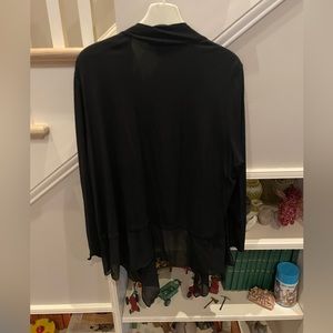Eileen Fisher XL silk black jacket.  Perfect over a tank